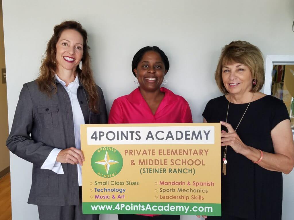 4Points Academy, a new private school at the IQuest Enrichment Center, opens Sept. 6. Members of the Academy’s team are (left to right) Annie Canosa, Spanish language specialist, Nesia Isidore, founder and executive director, and Linda Gold, English language arts/social studies specialist. 