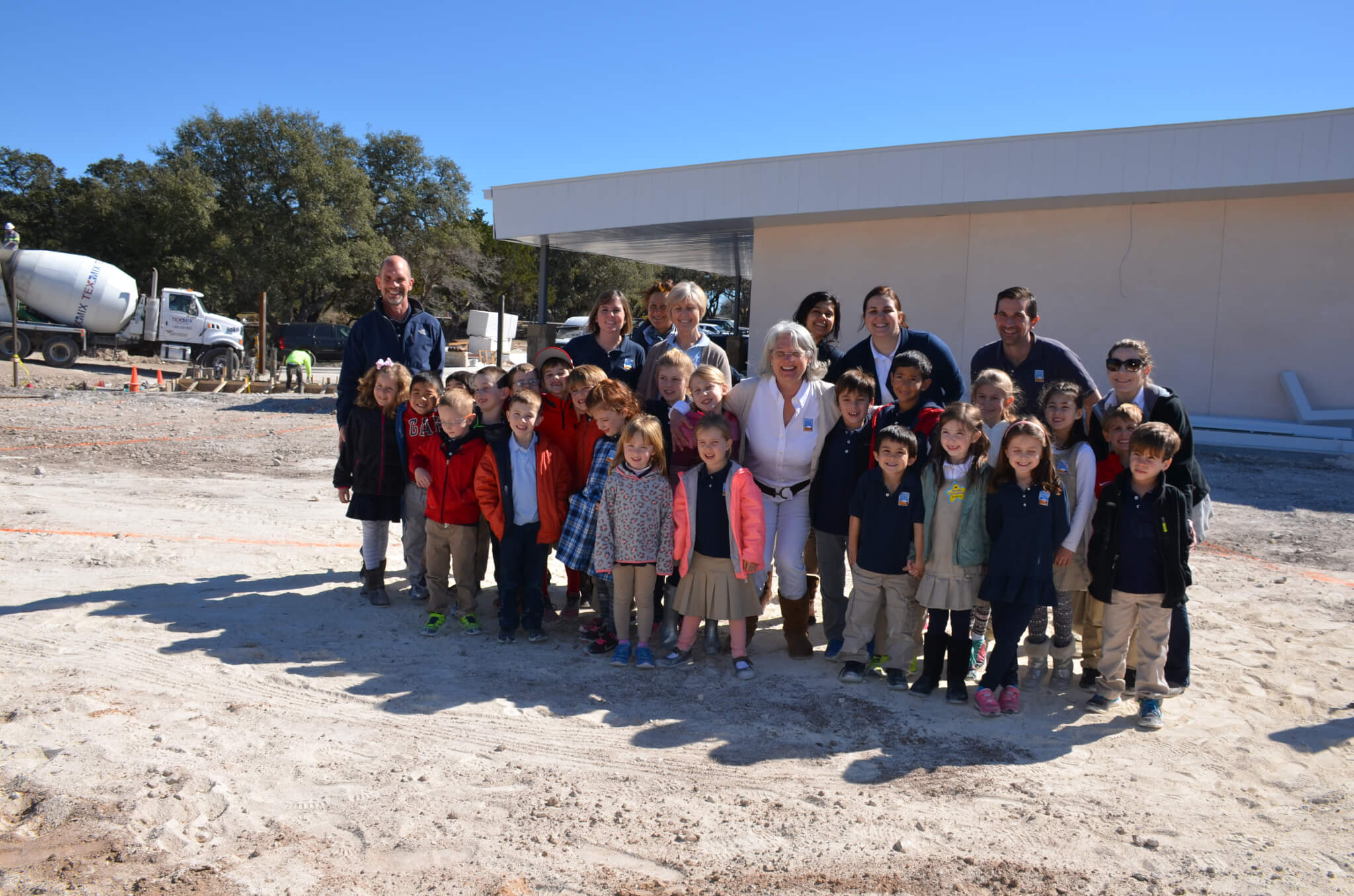 School in the Hills students tour the new school in River Place, which will have students up to 3rd grade.