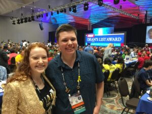 Dean’s list honorees Linnea May of QuadX and Ethan McCosky of 4546 Snakebyte