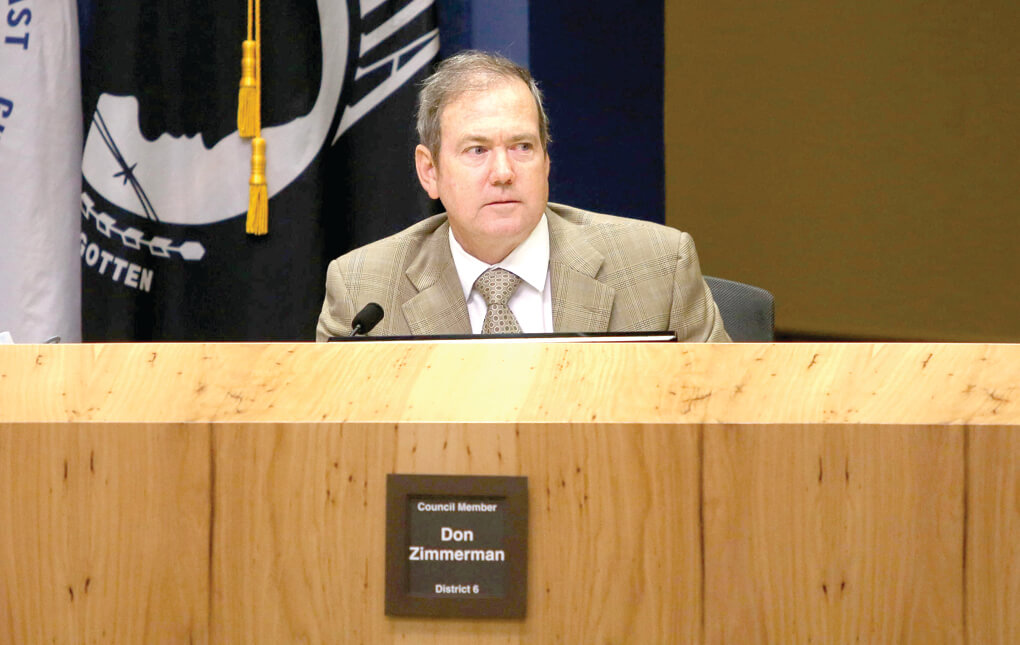 Place 6 Austin City Council member Don Zimmerman is not promoting or opposing the $720 million transportation bond at this point.