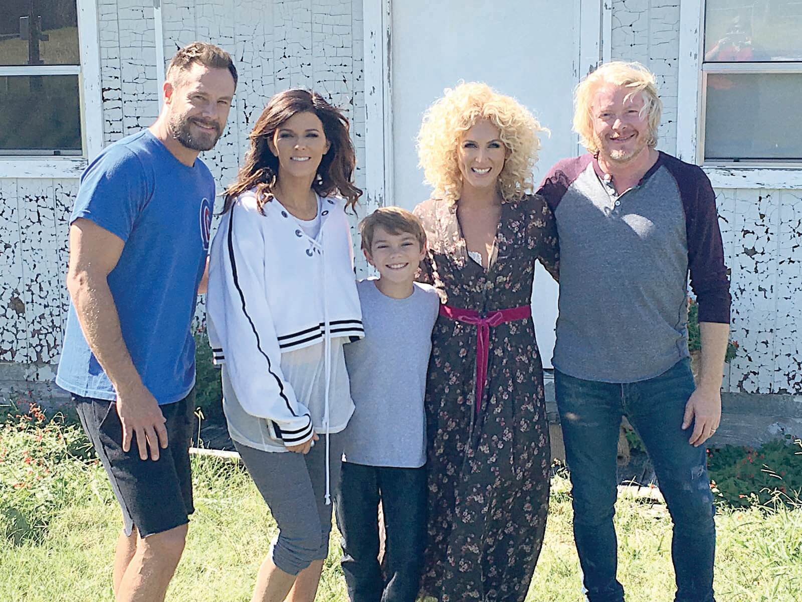 Joe Ray, center, joins the country music band, Little Big Town, in their new video, “Better Man.” Left to right are Jimi Westbrook, Karen Fairchild, Joe, Kimberly Schlapman and Phillip Sweet.