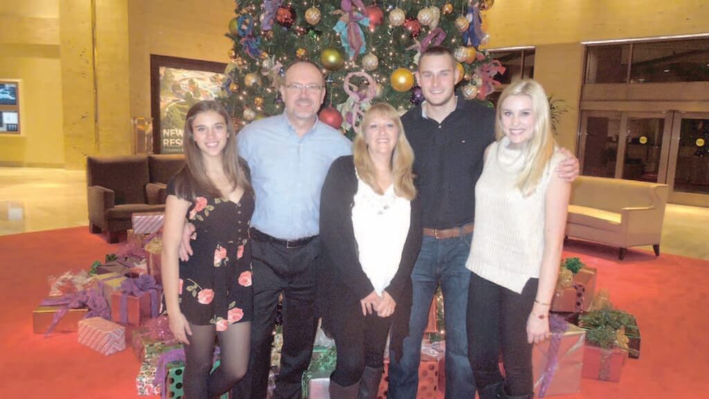 Nancy Kotlarz, center, and her family, (left to right) Jacqueline, George, Alex and Jessica.