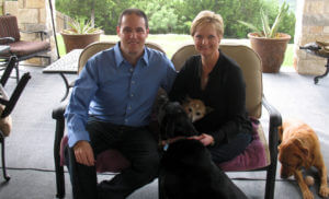 Kiki Schmalzl works from home for Pennsylvania-based Drager Inc. She is part of a growing trend or telecommuters. She enjoys the opportunity to both work and spend more time with her husband, Raymond, and their three dogs Ranger, Al and Dawson.