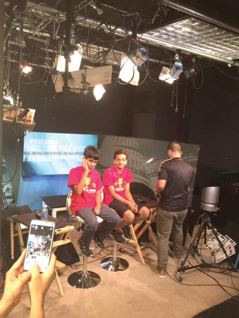 Nihar Janga, the 11-year-old fifth grader who attends River Ridge Elementary, became the youngest student to be named co-champion in the 2016 Scripps National Spelling Bee last week. Here he is at an interview with Wall Street Journal with co-champ Jairam Hathwar.