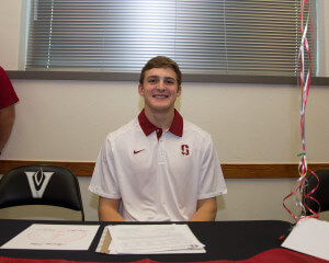 Vandegrift High School senior wide receiver Paxton Segina signed a letter of intent with Stanford University on National Signing Day, Feb. 3, 2016.
