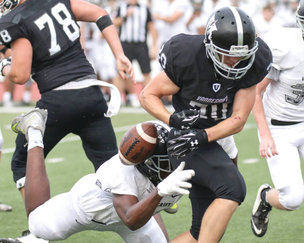 Action during the Vandegrift football team's spring football game at Monroe Stadium on Thursday, May 26, 2016.